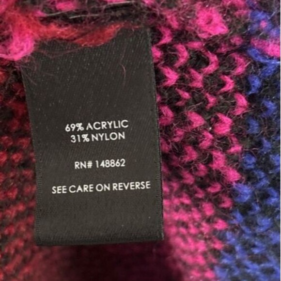 Torrid Notched Collar Cardigan Sweater Plaid Multi Size 4 4X 26 Car Coat - Picture 7 of 7